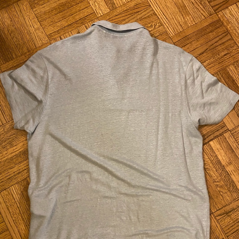 Sandro Linen Blue Polo Size L Perfect Condition